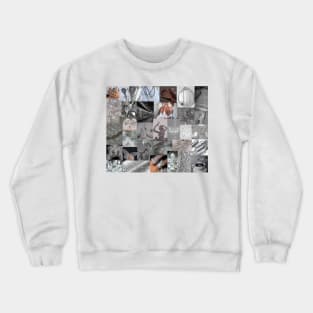 silver aesthetic collage Crewneck Sweatshirt